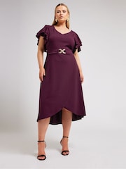 Yours Curve London Buckle Dipped Hem средних размеров платья - Image 2 of 5