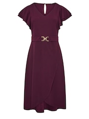 Yours Curve London Buckle Dipped Hem средних размеров платья - Image 5 of 5