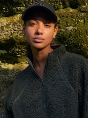 Khaki Green Active Teddy Borg Fleece Jacket - Image 5 of 9