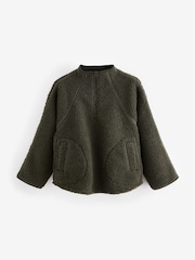 Khaki Green Active Teddy Borg Fleece Jacket - Image 7 of 9