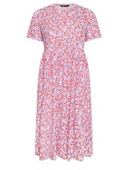 Yours Curve White Abstract Print Pure 100% Cotton Midaxi Dress - Image 6 of 6