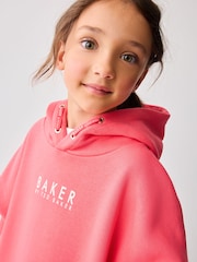 וורוד קורל  - Baker by Ted Baker Oversized Back Print Hoodie - תמונה 4 מתוך 9