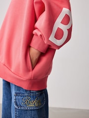 וורוד קורל  - Baker by Ted Baker Oversized Back Print Hoodie - תמונה 5 מתוך 9