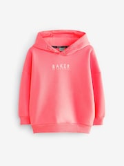 וורוד קורל  - Baker by Ted Baker Oversized Back Print Hoodie - תמונה 6 מתוך 9
