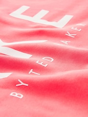וורוד קורל  - Baker by Ted Baker Oversized Back Print Hoodie - תמונה 9 מתוך 9