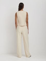 4th & Reckless Cream Zella Tie Front Waistcoat - Image 2 of 5
