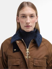 Barbour® Tan Brown Ruth Short Wax Jacket - Image 5 of 7