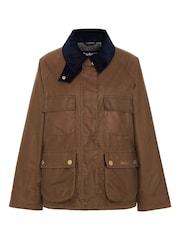 Barbour® Tan Brown Ruth Short Wax Jacket - Image 6 of 7