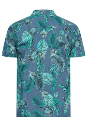 BadRhino Big & Tall Blue Print 100% Cotton Shirt - Image 3 of 3