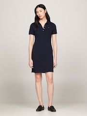 Tommy Hilfiger Navy Blue Slim 1985 Pique Polo Shirt - Image 1 of 6