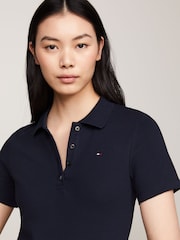 Tommy Hilfiger Navy Blue Slim 1985 Pique Polo Shirt - Image 3 of 6