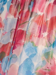 Adrianna Papell Pink Foiled Chiffon Maxi Dress - Image 3 of 7