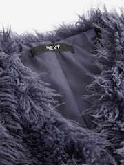 Blue Faux Fur Gilet - Image 8 of 8
