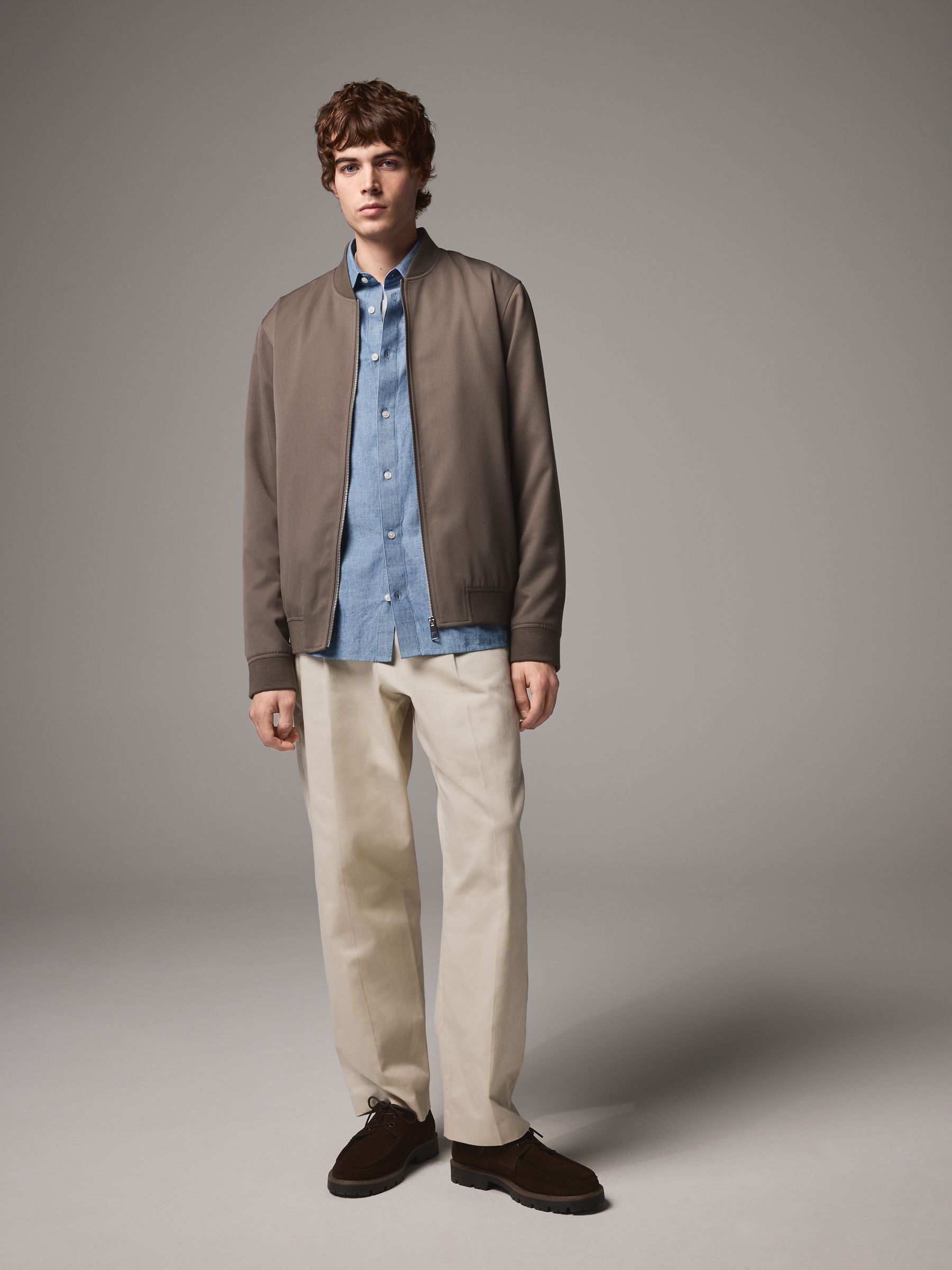 Buy Taupe Smart Bomber Jacket from Next USA