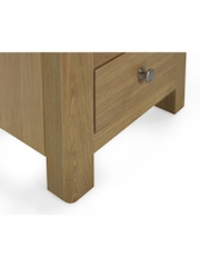 Julian Bowen Brown Memphis Limed 3 Drawer Bedside Table - Image 4 of 5