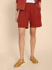 White Stuff Red Una Shorts With Linen - Image 1 of 7
