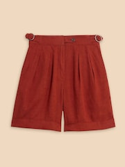 White Stuff Red Una Shorts With Linen - Image 5 of 7