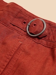 White Stuff Red Una Shorts With Linen - Image 7 of 7