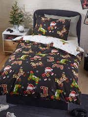 Santa & Rudolph Gamer Christmas Duvet Cover and Pillowcase Set - Image 1 of 9
