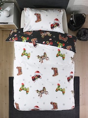 Santa & Rudolph Gamer Christmas Duvet Cover and Pillowcase Set - Image 4 of 9