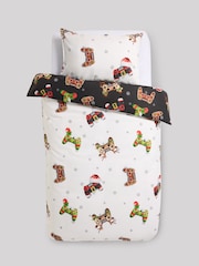Santa & Rudolph Gamer Christmas Duvet Cover and Pillowcase Set - Image 7 of 9