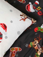 Santa & Rudolph Gamer Christmas Duvet Cover and Pillowcase Set - Image 9 of 9