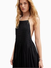 AllSaints Black 100% Cotton Iris Dress - Image 3 of 6