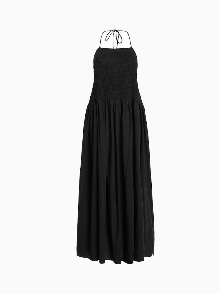 AllSaints Black 100% Cotton Iris Dress - Image 6 of 6