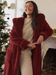 Rust Red Heavyweight Dressing Gown - Image 2 of 7