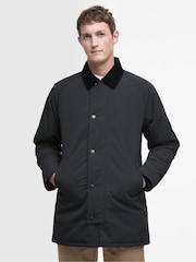 Barbour® Black Winter Wadded Showerproof Trench Jacket - Image 1 of 7