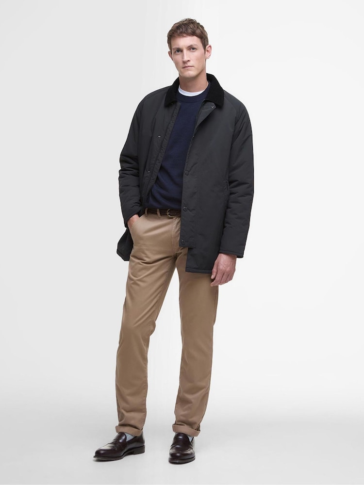 Barbour® Black Winter Wadded Showerproof Trench Jacket - Image 2 of 7