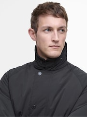 Barbour® Black Winter Wadded Showerproof Trench Jacket - Image 5 of 7