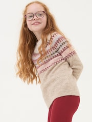 FatFace Wild Natural Fairisle Pattern Jumper - Image 1 of 3