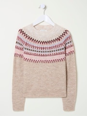 FatFace Wild Natural Fairisle Pattern Jumper - Image 3 of 3