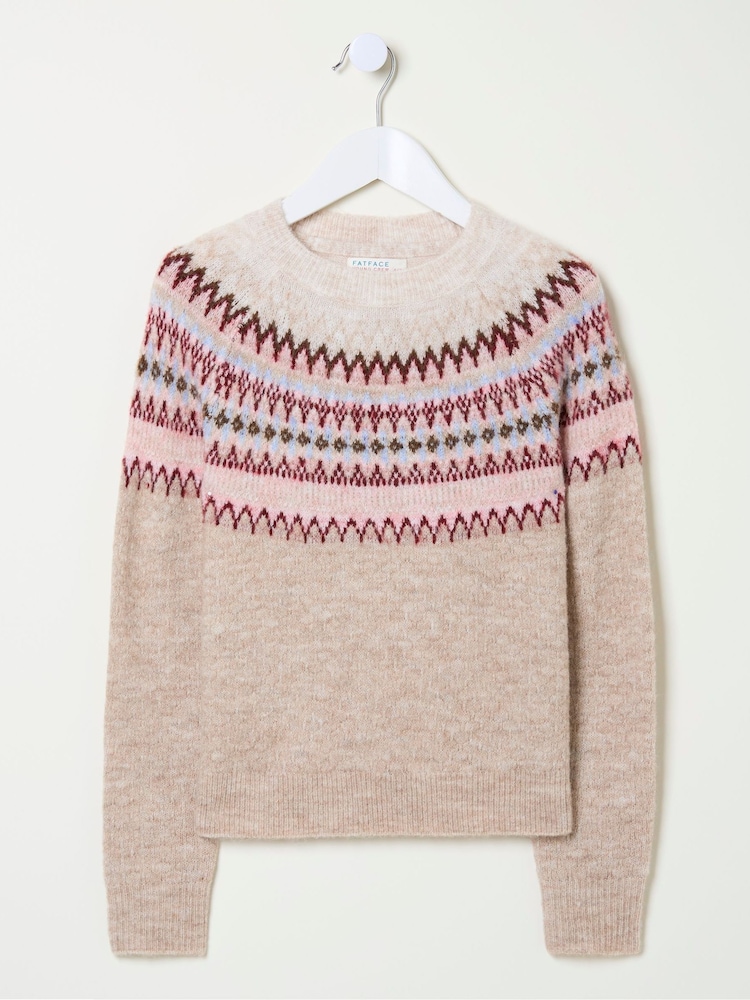 FatFace Wild Natural Fairisle Pattern Jumper - Image 3 of 3