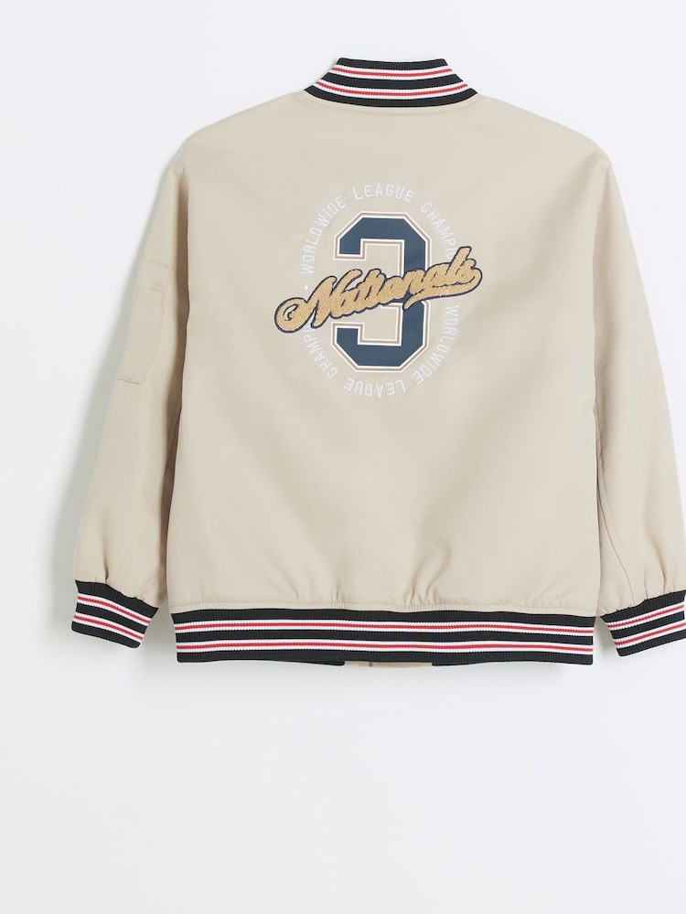 River Island Natural Boys Bomber Trench 100% Cotton Coat - Image 2 of 4