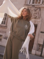 Self. Cream Heavyweight Blanket Scarf - Image 1 of 8
