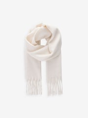 Self. Cream Heavyweight Blanket Scarf - Image 6 of 8
