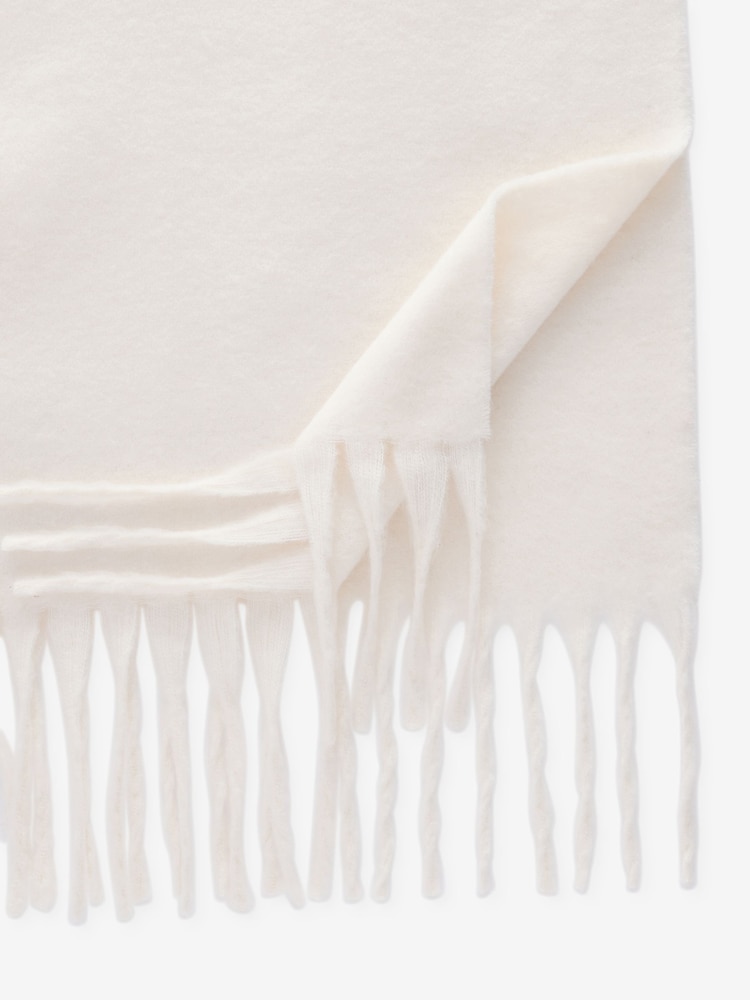 Self. Cream Heavyweight Blanket Scarf - Image 8 of 8