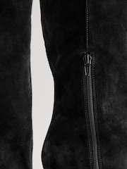 Black Forever Comfort® Suede Knee High Heeled Boots - Image 8 of 8