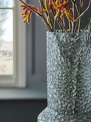 Blue Medium Textured Glass Vase - Image 2 of 4