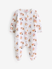 بنفسجي فاتح - Cath Kidston Floral Baby 100% Cotton Sleepsuits 3 Pack - صورة 4 من 6