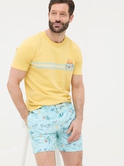 FatFace Blue Trevose Judes Swim Shorts - Image 1 of 4