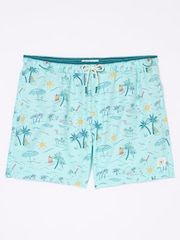 FatFace Blue Trevose Judes Swim Shorts - Image 4 of 4