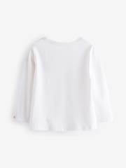 Ecru Christmas Bear 100% Cotton Long Sleeve T-Shirt (3mths-7yrs) - Image 2 of 7