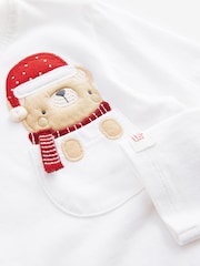 Ecru Christmas Bear 100% Cotton Long Sleeve T-Shirt (3mths-7yrs) - Image 6 of 7