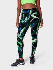 Sweaty Betty Green Areca Palm Print Full Length Power Workout Leggings - Image 1 of 10