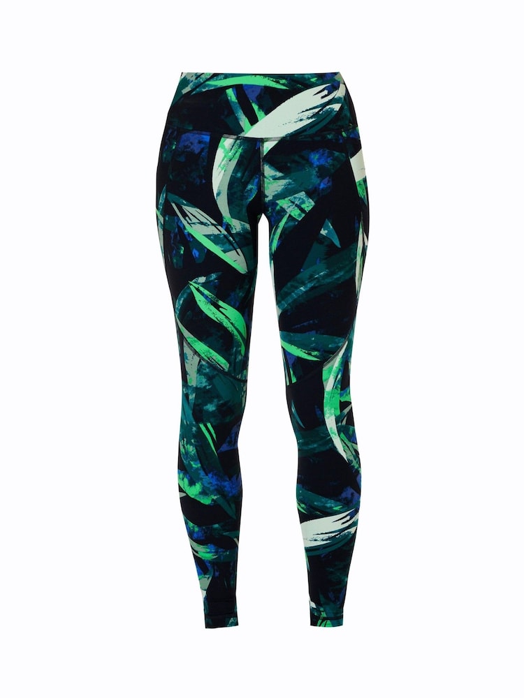 Sweaty Betty Green Areca Palm Print Full Length Power Workout Leggings - Image 10 of 10
