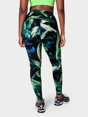Sweaty Betty Green Areca Palm Print Full Length Power Workout Leggings - Image 2 of 10