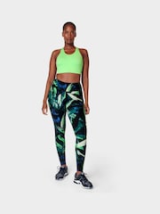 Sweaty Betty Green Areca Palm Print Full Length Power Workout Leggings - Image 3 of 10